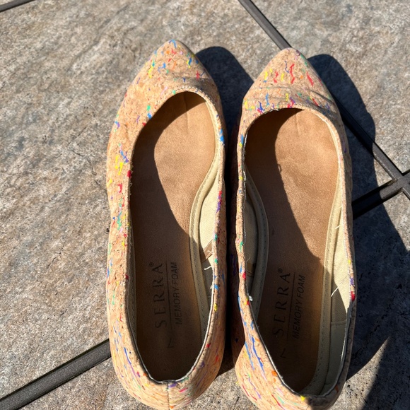 Serra cork paint splatter flat shoes - Picture 4 of 11